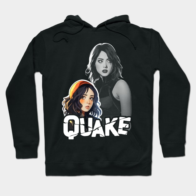 Skye - Daisy Johnson - Quake - white Hoodie by AO01